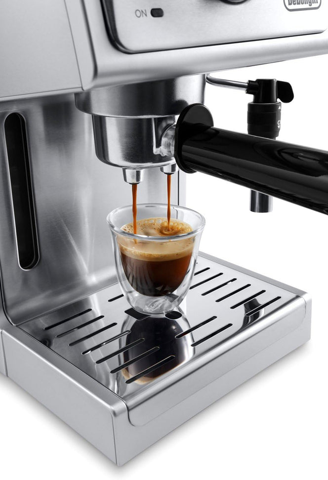 DeLonghi - 15" Stainless Steel Bar Pump Espresso and Cappuccino Machine With Premium Frother - ECP 36.30
