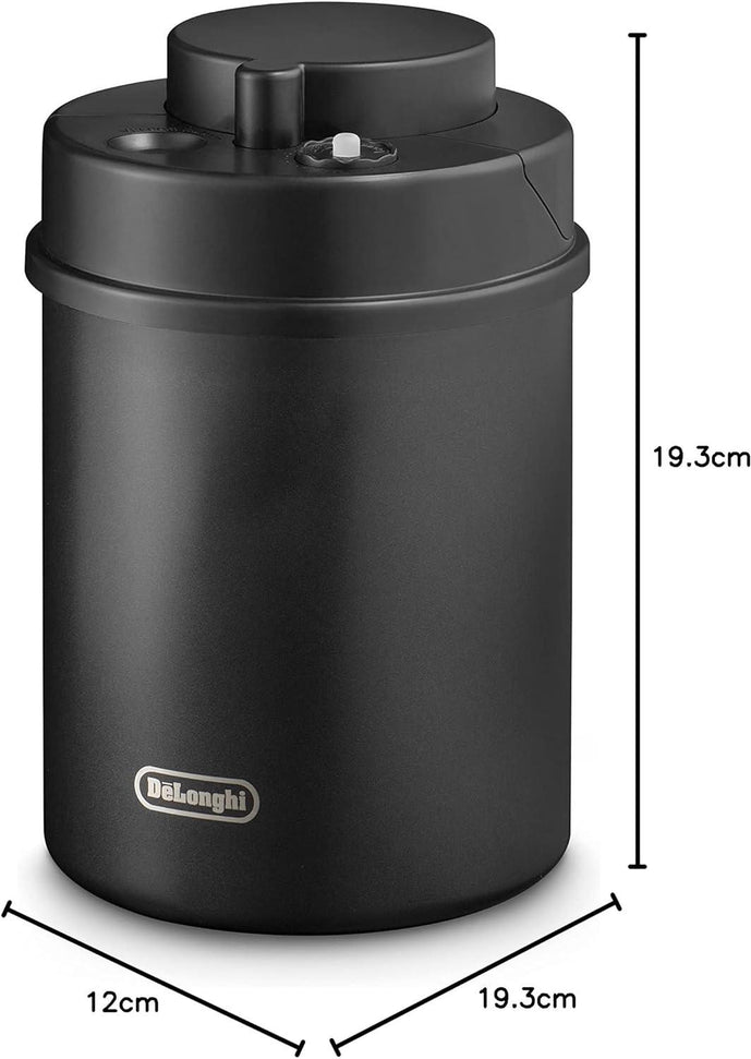 DeLonghi - 1.5 L Black Vacuum Coffee Canister - DLSC071