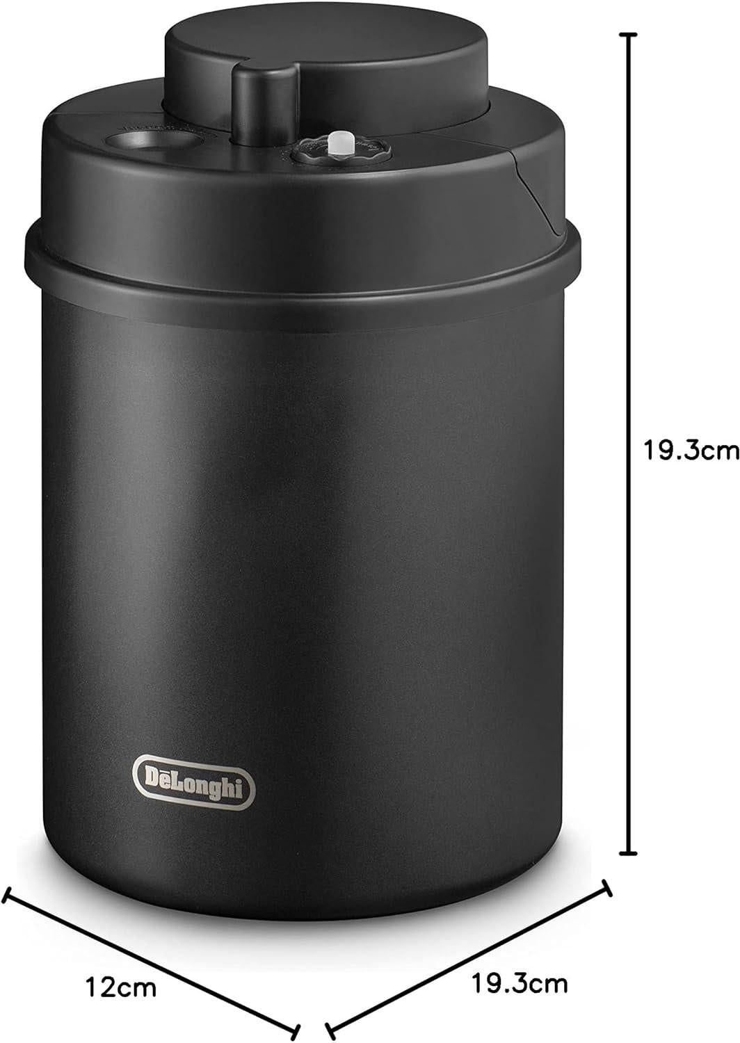 DeLonghi - 1.5 L Black Vacuum Coffee Canister - DLSC071