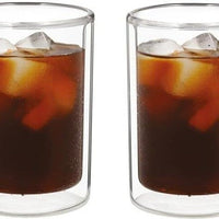DeLonghi - 220 ml Double Wall Cold Brew Glass Small, Pack of 2 - DLSC324