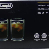 DeLonghi - 220 ml Double Wall Cold Brew Glass Small, Pack of 2 - DLSC324