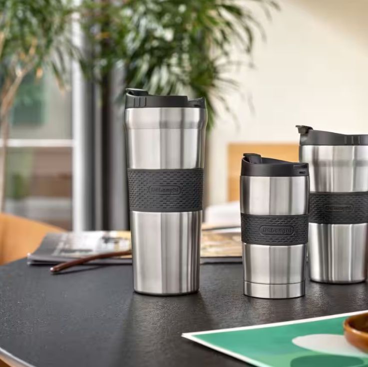 DeLonghi - 24 Oz Double Wall Stainless Steel Travel Mug - DLSC083