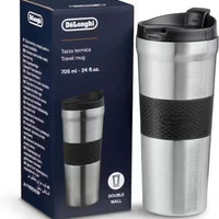 DeLonghi - 24 Oz Double Wall Stainless Steel Travel Mug - DLSC083
