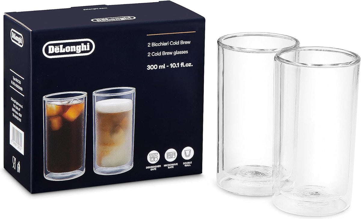 DeLonghi - 300 ml Double Wall Thermal Glasses, Pack of 2 - DLSC325