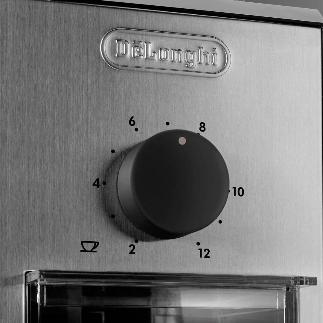 DeLonghi - 4.2 Oz Conical Burr Coffee Grinder Stainless Steel - KG89
