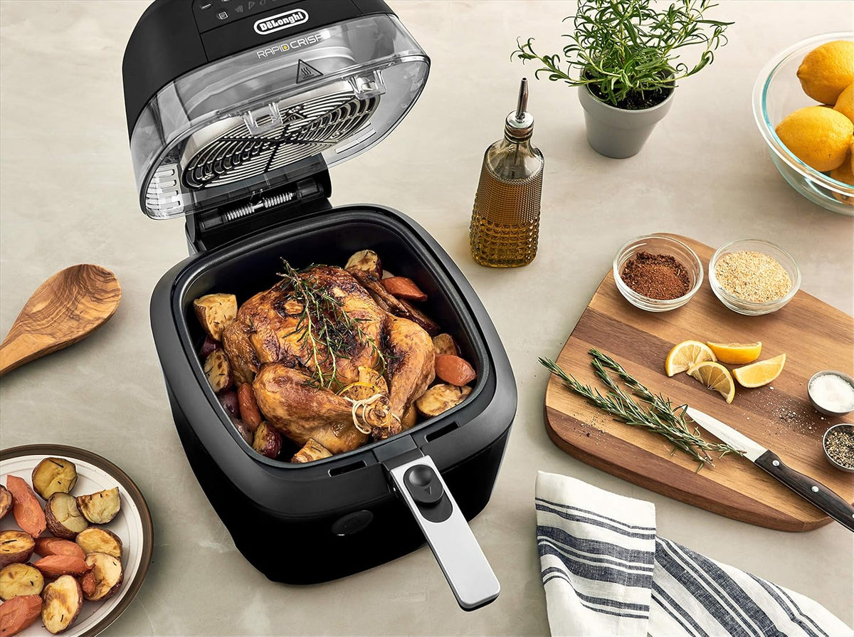 DeLonghi - 5 QT Rapid Crisp Digital Air Fryer - FH2394BK