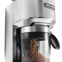 DeLonghi - Dedica Stainless Steel Conical Burr Digital 12 Oz Grinder with 18 Grind Settings and Portafilter Adaptor - KG521M