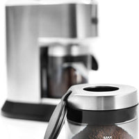 DeLonghi - Dedica Stainless Steel Conical Burr Digital 12 Oz Grinder with 18 Grind Settings and Portafilter Adaptor - KG521M