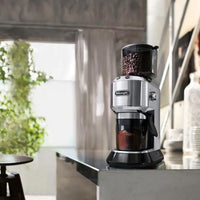 DeLonghi - Dedica Stainless Steel Conical Burr Digital 12 Oz Grinder with 18 Grind Settings and Portafilter Adaptor - KG521M