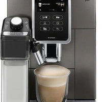 DeLonghi - Dinamica Plus Connected Smart Coffee & Espresso Machine with Coffee Connectivity App + Automatic Milk Frother, Titanium - ECAM37095TI