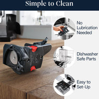 DeLonghi - Dinamica Plus Connected Smart Coffee & Espresso Machine with Coffee Connectivity App + Automatic Milk Frother, Titanium - ECAM37095TI