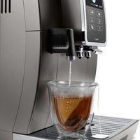 DeLonghi - Dinamica Plus Connected Smart Coffee & Espresso Machine with Coffee Connectivity App + Automatic Milk Frother, Titanium - ECAM37095TI