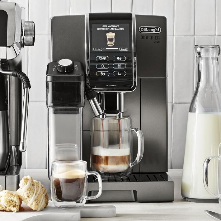 DeLonghi - Dinamica Plus Connected Smart Coffee & Espresso Machine with Coffee Connectivity App + Automatic Milk Frother, Titanium - ECAM37095TI - DISCONTINUED