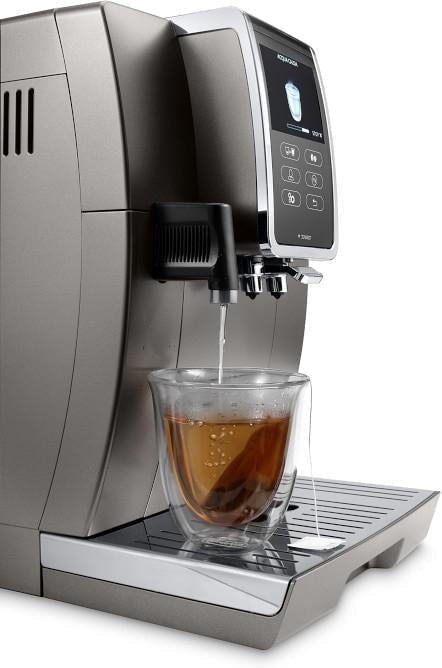 DeLonghi - Dinamica Plus Connected Smart Coffee & Espresso Machine with Coffee Connectivity App + Automatic Milk Frother, Titanium - ECAM37095TI - DISCONTINUED