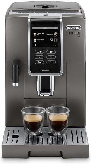DeLonghi - Dinamica Plus Connected Smart Coffee & Espresso Machine with Coffee Connectivity App + Automatic Milk Frother, Titanium - ECAM37095TI - DISCONTINUED