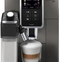 DeLonghi - Dinamica Plus Connected Smart Coffee & Espresso Machine with Coffee Connectivity App + Automatic Milk Frother, Titanium - ECAM37095TI