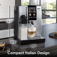 DeLonghi - Dinamica Plus Silver Automatic Espresso Machine - ECAM38085SB - DISCONTINUED