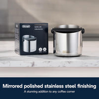 DeLonghi - Easy Clean Stainless Steel Coffee Knock Box - DLSC072