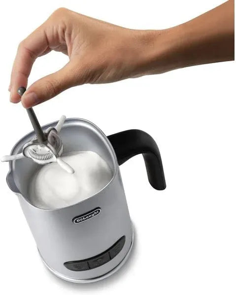 DeLonghi - Electric Silver Lattemix Milk Frother with Hot and Cold Function - EMF3M - DISCONTINUED