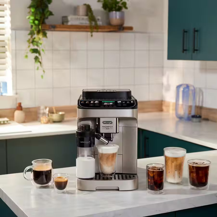 DeLonghi - Magnifica Duo Fully Automatic Silver Espresso Machine - ECAM33080SXB