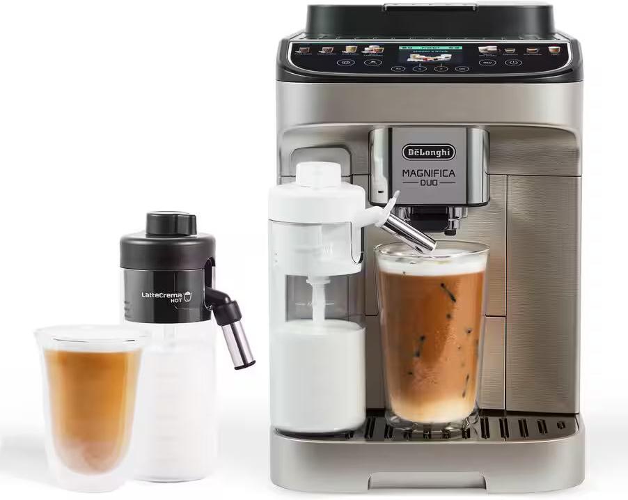 DeLonghi - Magnifica Duo Fully Automatic Silver Espresso Machine - ECAM33080SXB