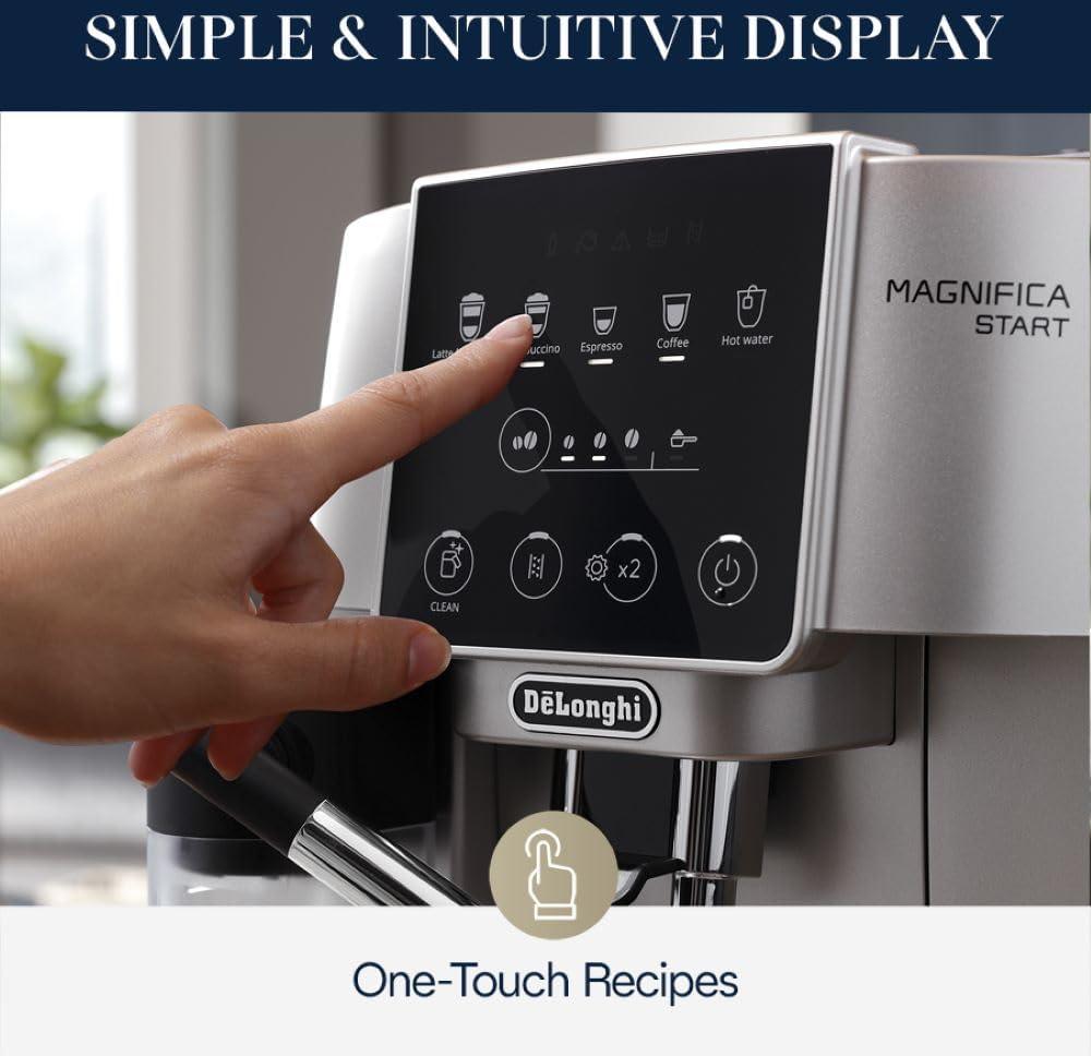 DeLonghi - Magnifica Start Automatic Silver Espresso Machine with LatteCrema System - ECAM22080SB