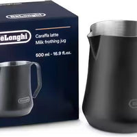 DeLonghi - Matte Black Stainless Steel Milk Frothing Jug, 500 ml - DLSC082
