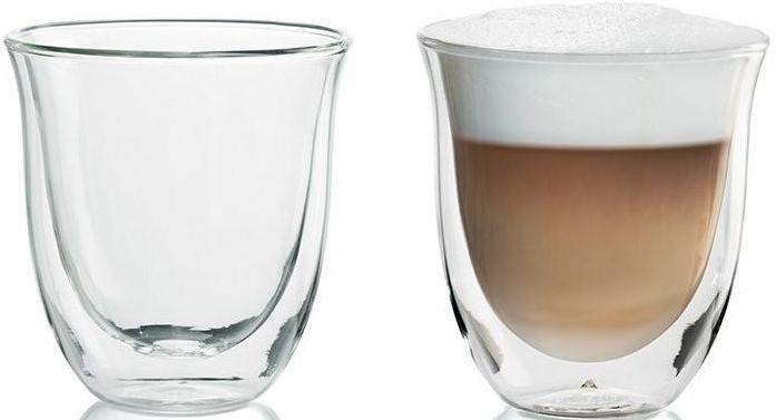 DeLonghi - Pack of 2 Double-Walled Cappuccino Glasses - DLSC311