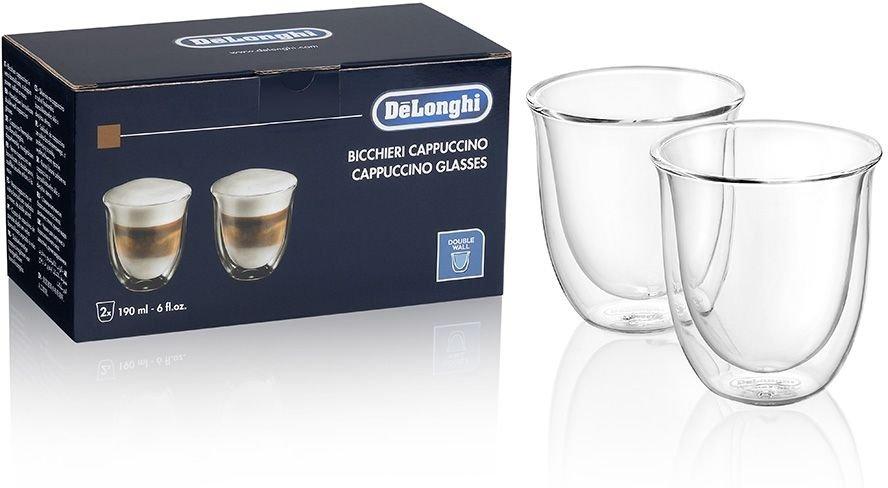 DeLonghi - Pack of 2 Double-Walled Cappuccino Glasses - DLSC311