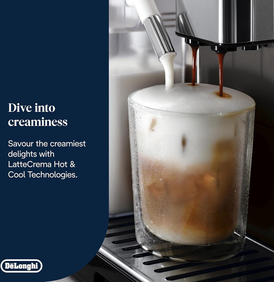 DeLonghi - PrimaDonna Aromatic Fully Automatic Espresso Machine, Titanium - ECAM63075TM