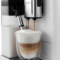DeLonghi - Rivelia Fully Automatic Arctic White Coffee Machine with LatteCrema Milk System - EXAM44055W - AVAILABLE AUGUST