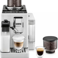 DeLonghi - Rivelia Fully Automatic Arctic White Coffee Machine with LatteCrema Milk System - EXAM44055W - AVAILABLE AUGUST