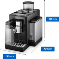 DeLonghi - Rivelia Fully Automatic Onyx Black Coffee Machine with LatteCrema Milk System - EXAM44055B