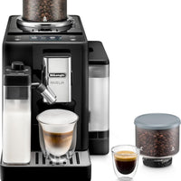 DeLonghi - Rivelia Fully Automatic Onyx Black Coffee Machine with LatteCrema Milk System - EXAM44055B