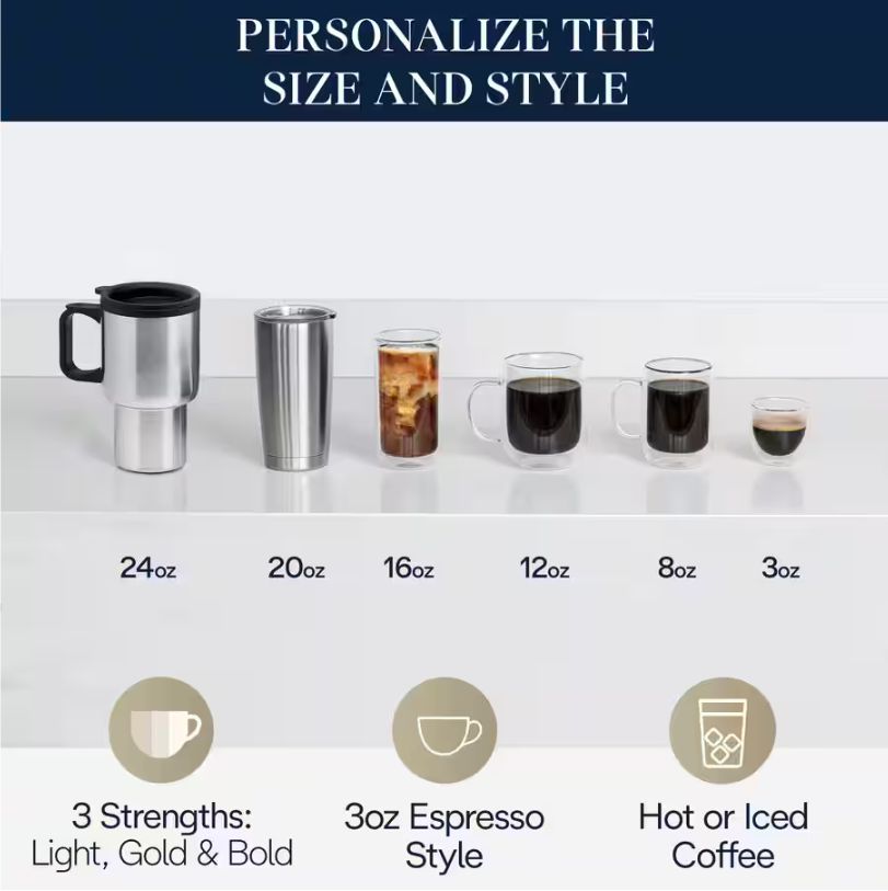 DeLonghi - TrueBrew Stainless Steel Automatic Coffee Machine - CAM5102SB