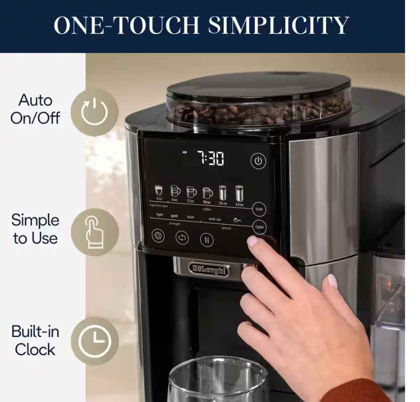 DeLonghi - TrueBrew Stainless Steel Automatic Coffee Machine - CAM5102SB