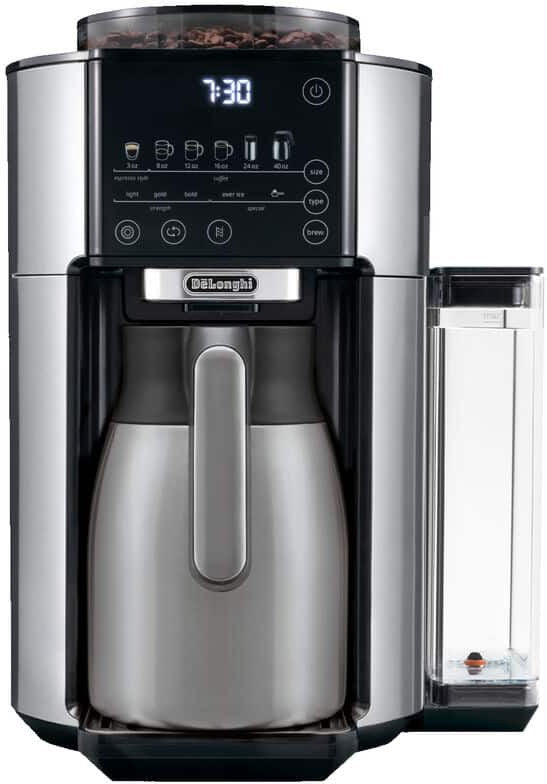 DeLonghi - TrueBrew Stainless Steel Automatic Coffee Machine With Thermal Carafe - CAM51035M