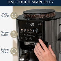 DeLonghi - TrueBrew Stainless Steel Automatic Coffee Machine With Thermal Carafe - CAM51035M