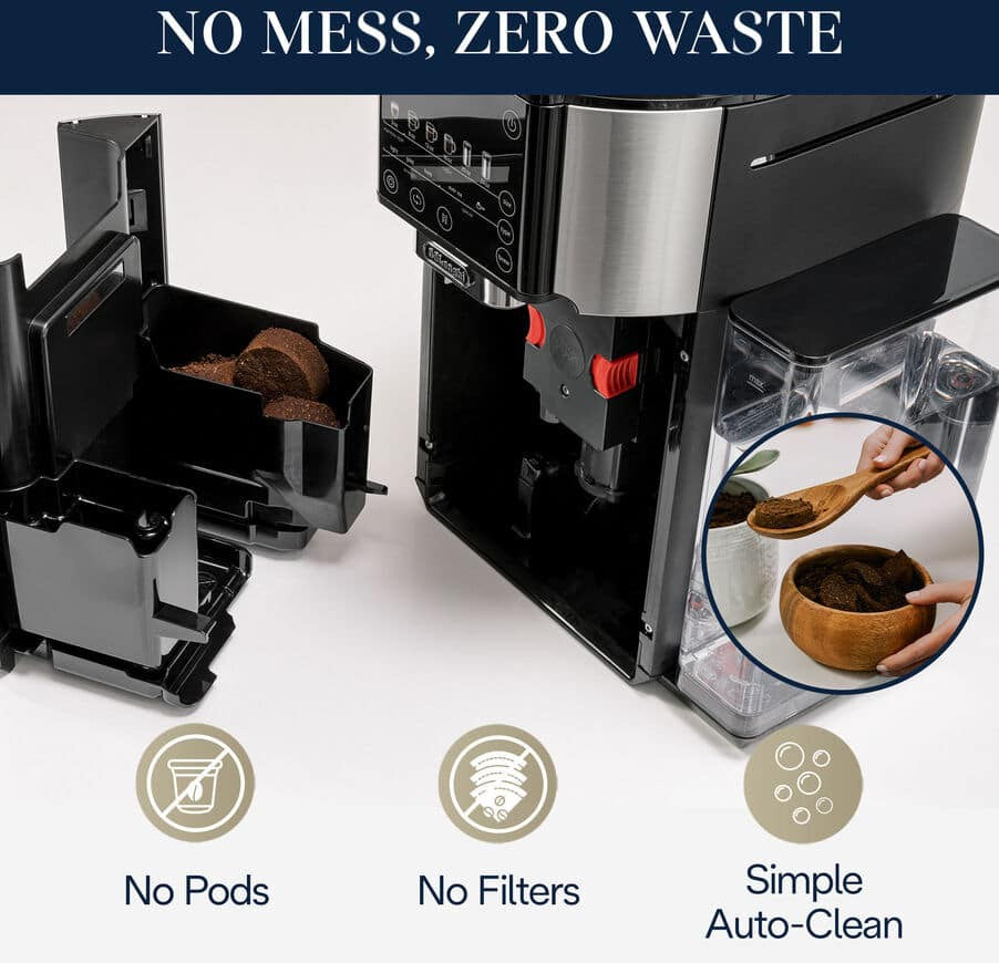 DeLonghi - TrueBrew Stainless Steel Automatic Coffee Machine With Thermal Carafe - CAM51035M