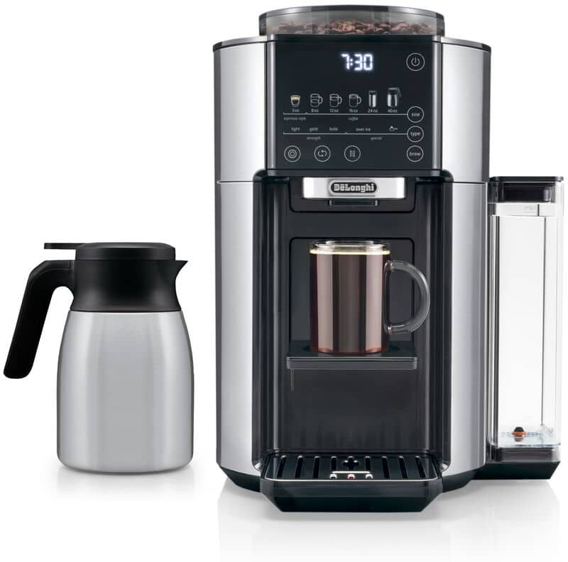 DeLonghi - TrueBrew Stainless Steel Automatic Coffee Machine With Thermal Carafe - CAM51035M