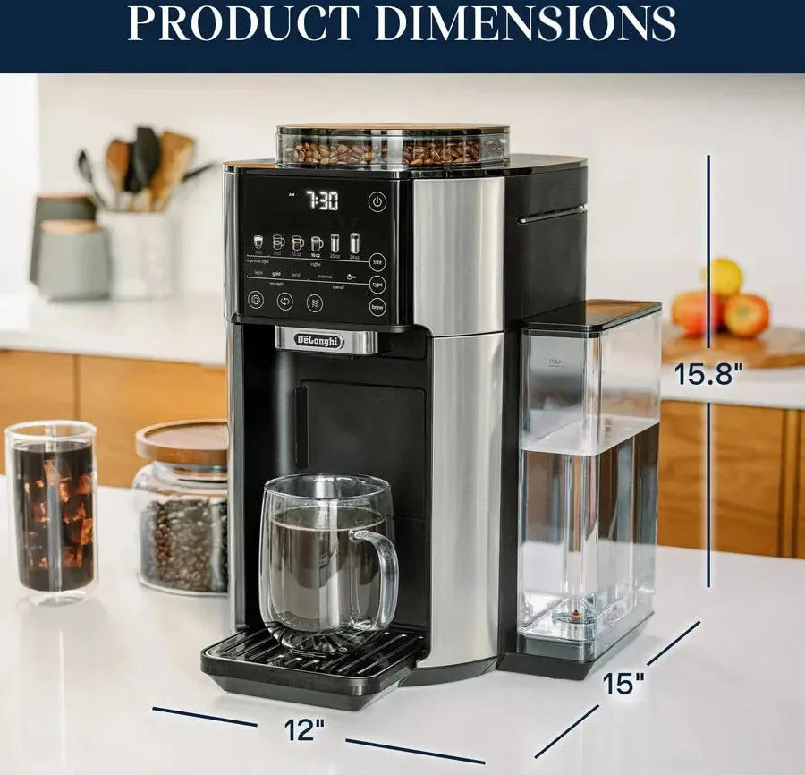 DeLonghi - TrueBrew Stainless Steel Fully Automatic Drip Coffee Machine - CAM51025MB