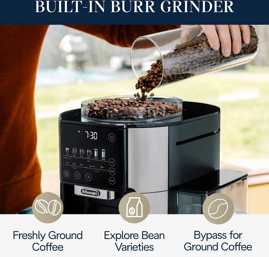 DeLonghi - TrueBrew Stainless Steel Fully Automatic Drip Coffee Machine - CAM51025MB