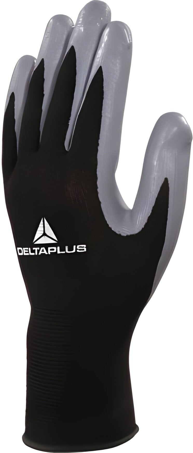 Degil Safety - #09 Polyester Black-Grey Knitted Nitrile Coating On Palm And Fingertips Gloves - VE712GR09