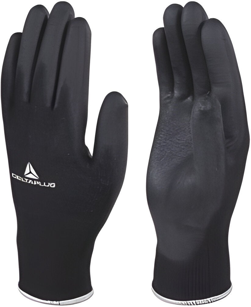 Degil Safety - #10 Black Polyester Knitted Glove With Polyurethane Coating on Palm - VE702PN10