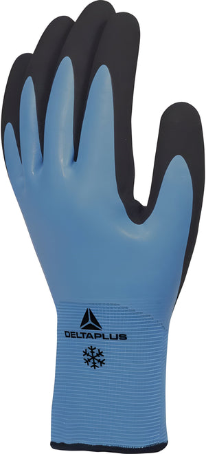 Degil Safety - #10 Light Blue Double Latex Coated Thermal Work Gloves - VV736BL10
