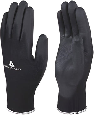 Degil Safety - #11 Black Polyester Knitted Glove With Polyurethane Coating on Palm - VE702PN11