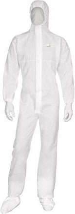 Degil Safety - 60 g White Large Non-Woven Hooded Overall - DT115L