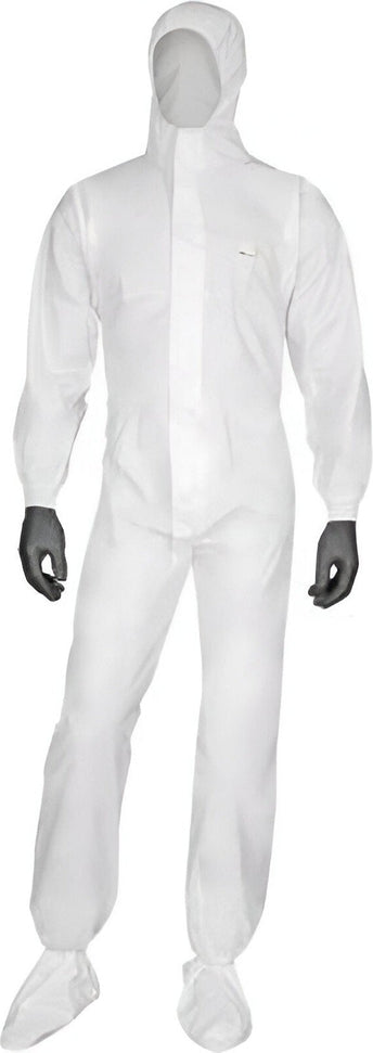 Degil Safety - Non Woven White XL Disposable Overall with Hood, 50/Cs - DT215XG