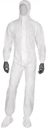 Degil Safety - Non Woven White XL Disposable Overall with Hood - DT215XG