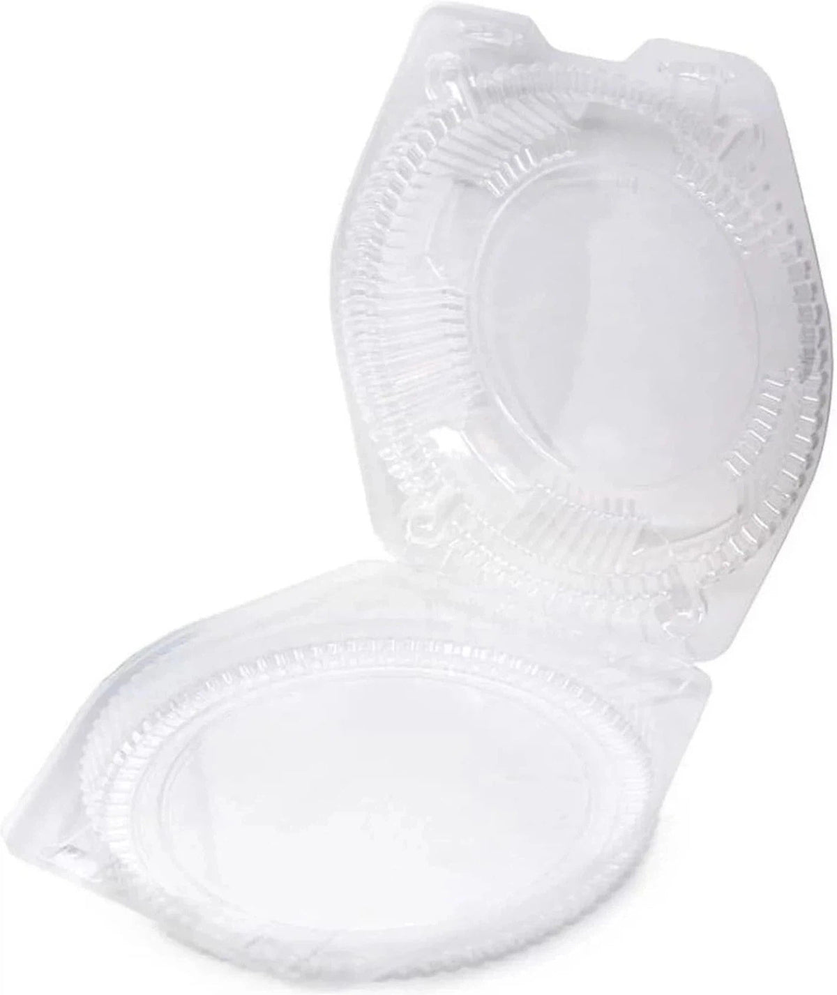 Detroit Forming - 10" Shallow Pie Plastic Hinged Container, 100/Cs - LBH-111